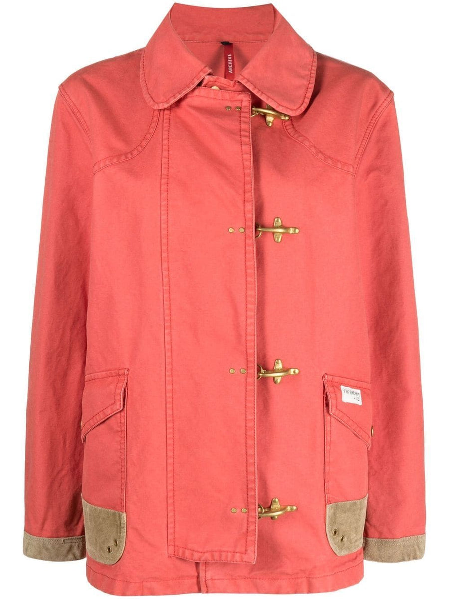 Fay Cotton Hooked Jacket — Coral