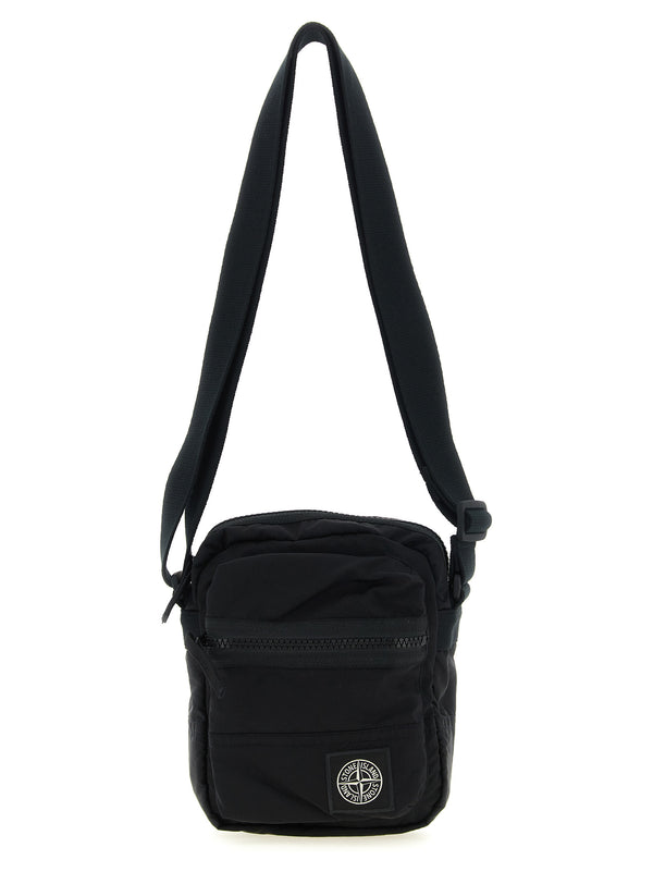 Stone Island 100% Polyamide (ECONYL® regenerated nylon) crossbody bag in black