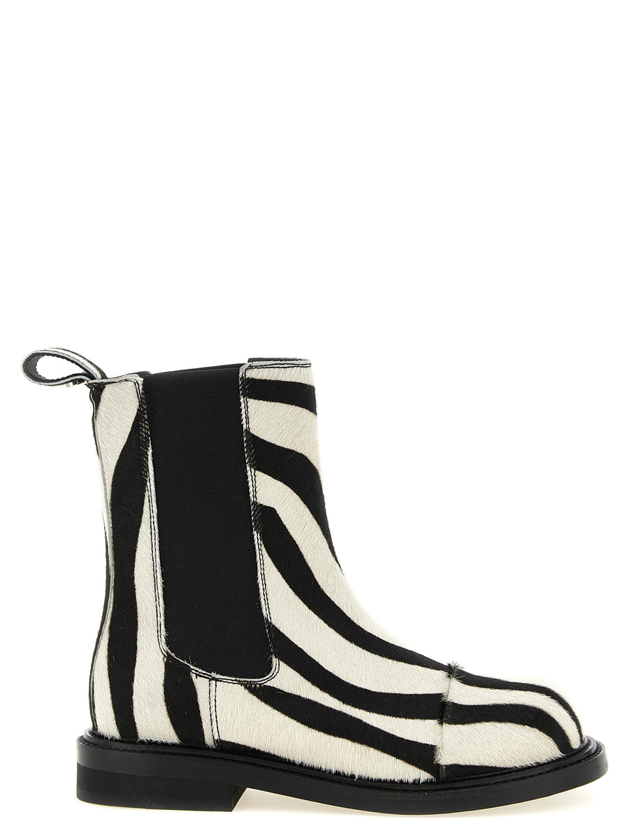 Moschino 100% Calfskin Leather chelsea boot in multicolor