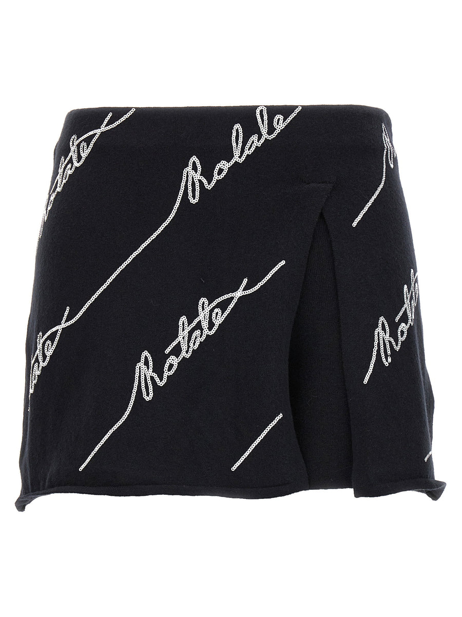 Rotate Birger Christensen Skort Sequin Logo Mini