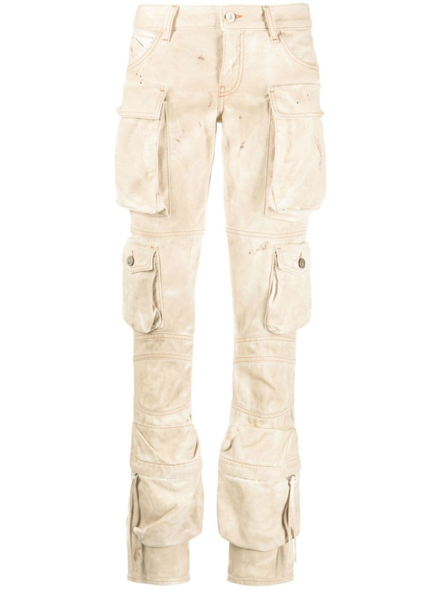 The Attico Essie Cargo Pants — Cream
