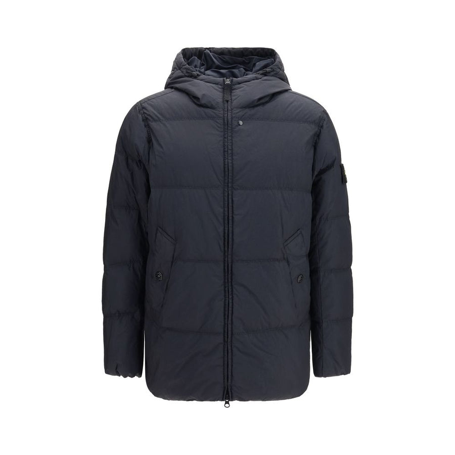 Stone Island Inner: 100% Goose Down; Outer: 100% Nylon down jacket in blue