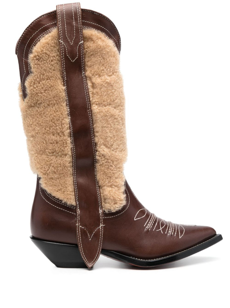 Sonora embroidered leather Texan boots