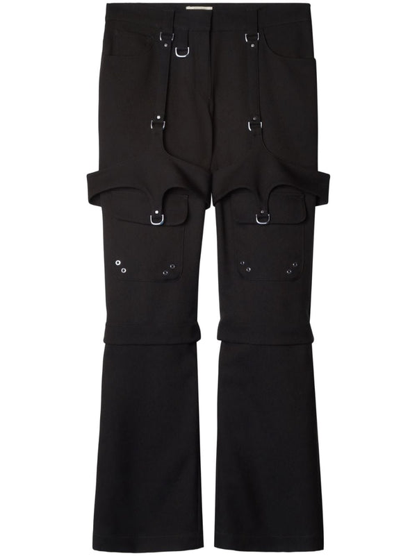 Off White virgin wool blend cargo pants in black