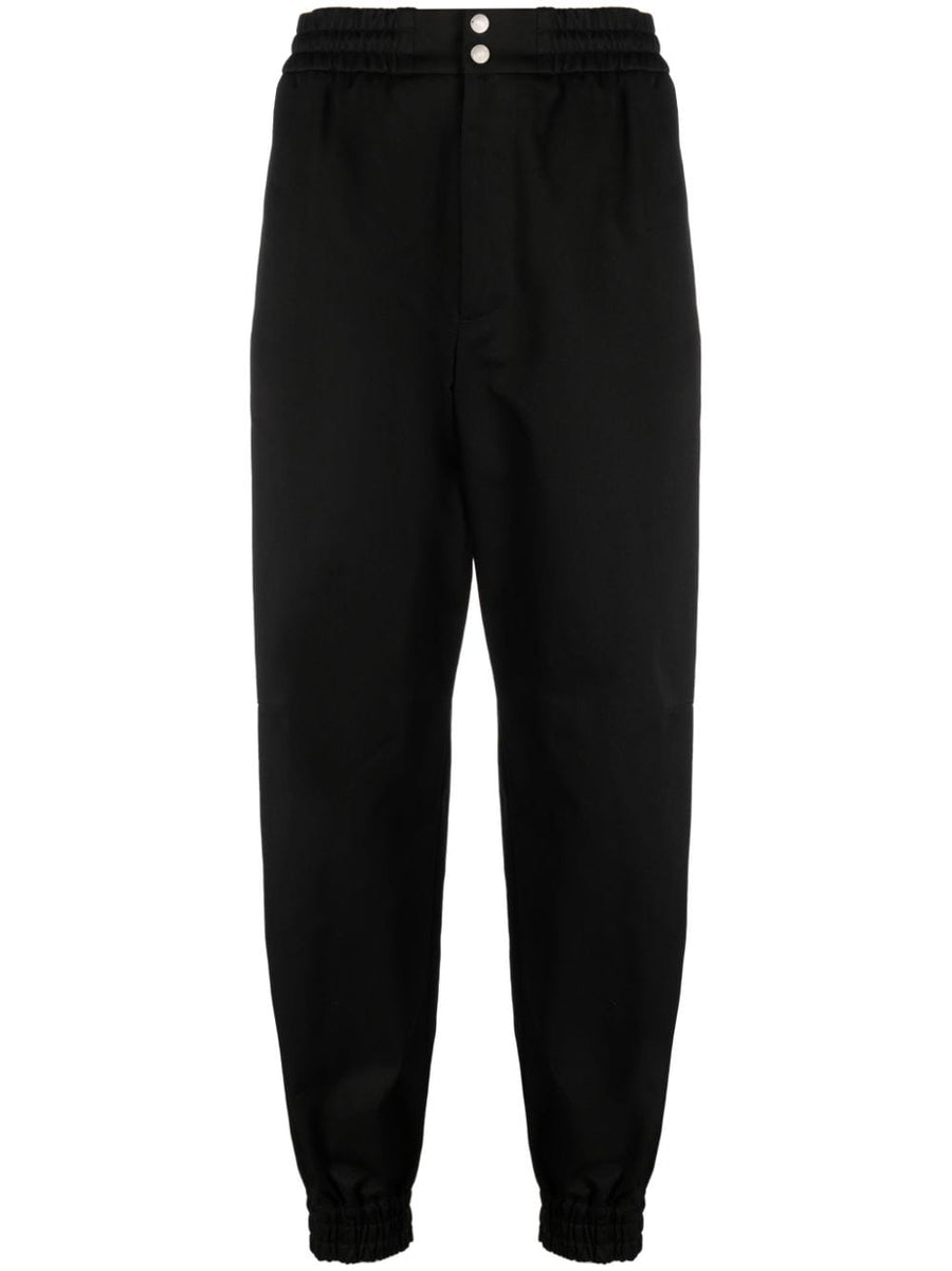 Alexander McQueen Tapered-Leg Cotton Joggers — Black