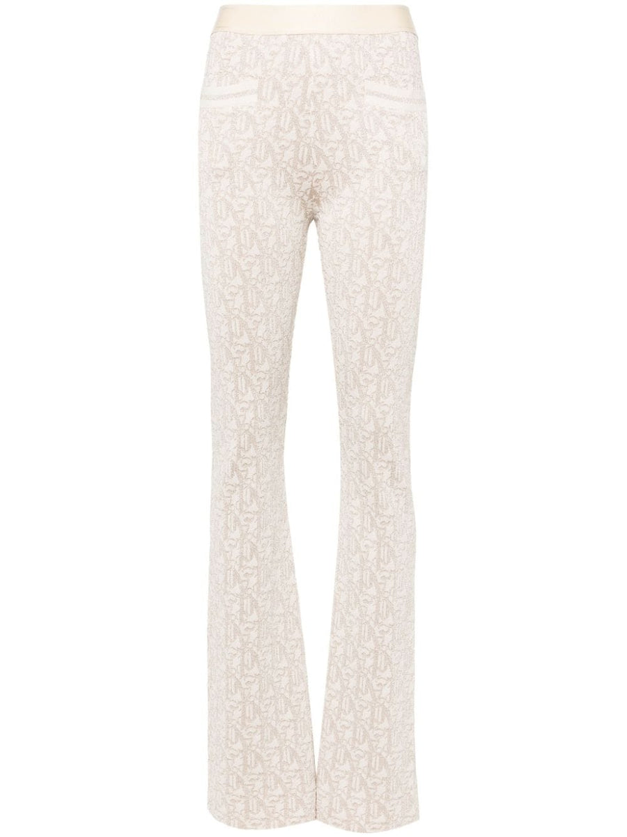 Palm Angels Monogram jacquard knit trousers