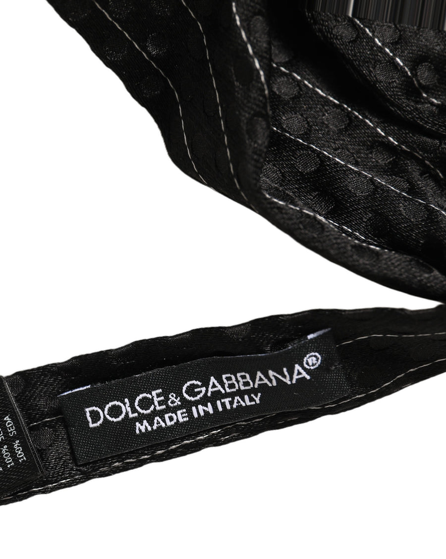 Dolce & Gabbana 100% Silk bow tie in black