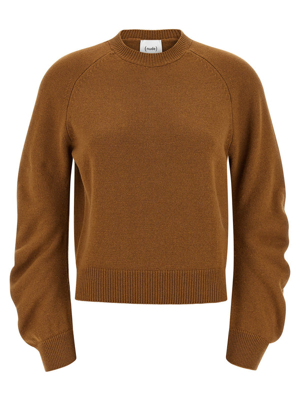 Nude sweater in camel