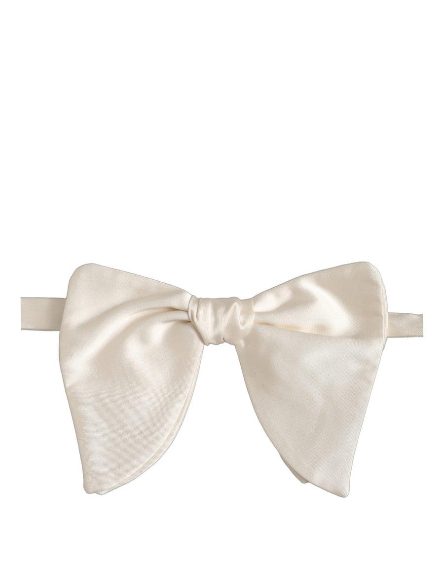 Dolce & Gabbana 100% Silk bow tie in white