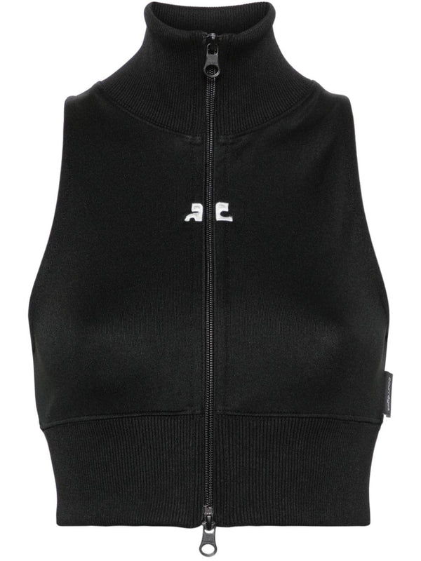 Courreges Pre Cropped track vest