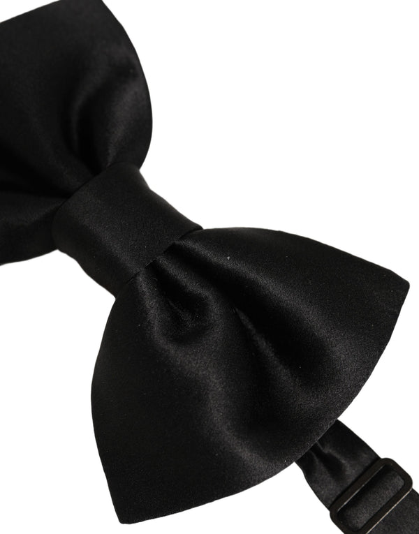 Dolce & Gabbana 100% Silk bow tie in black