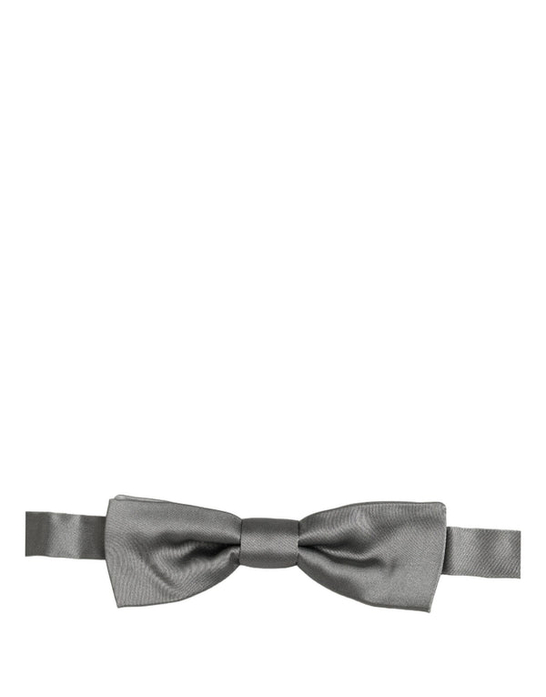 Dolce & Gabbana 100% Silk bow tie in gray