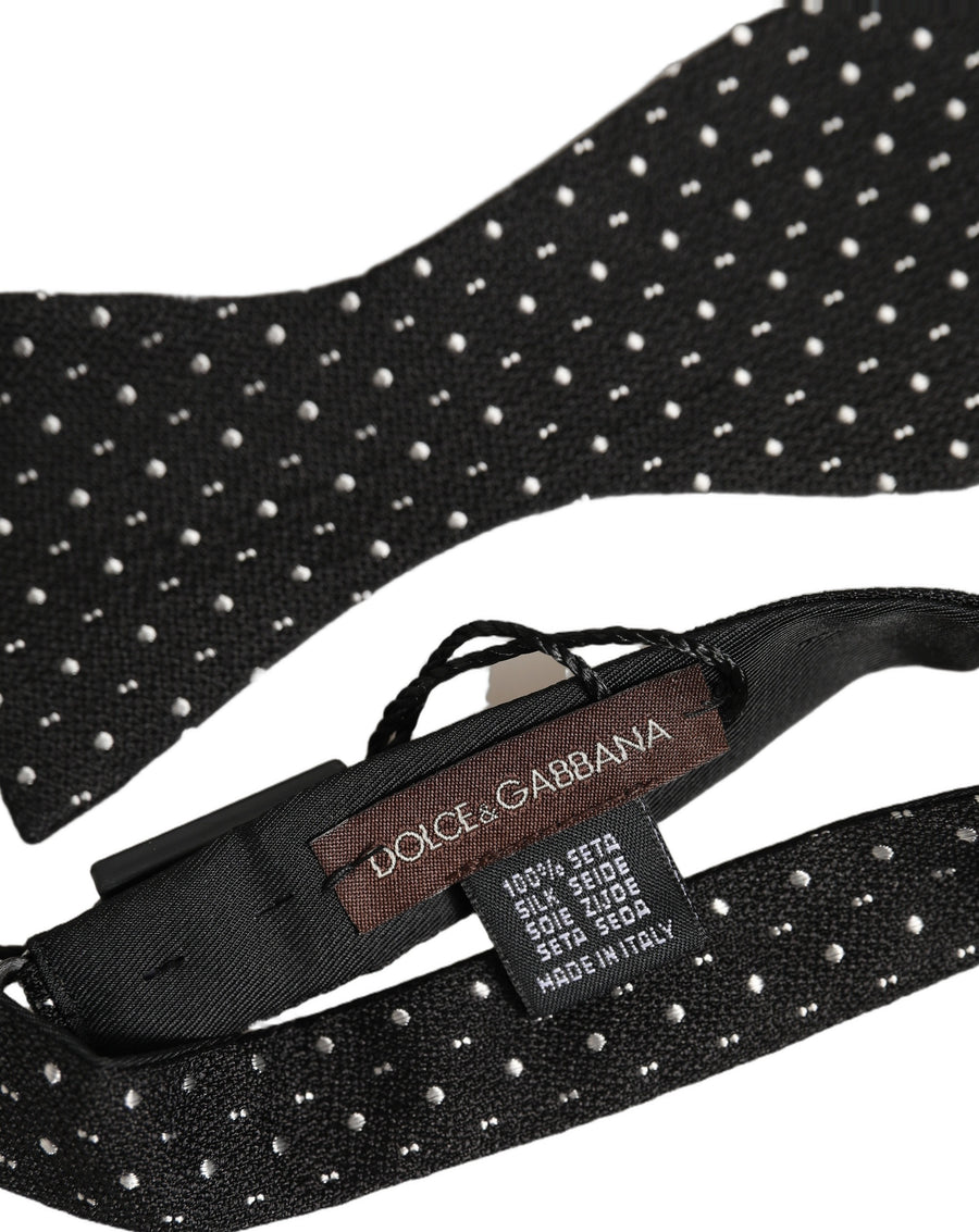Dolce & Gabbana 100% Silk bow tie in black