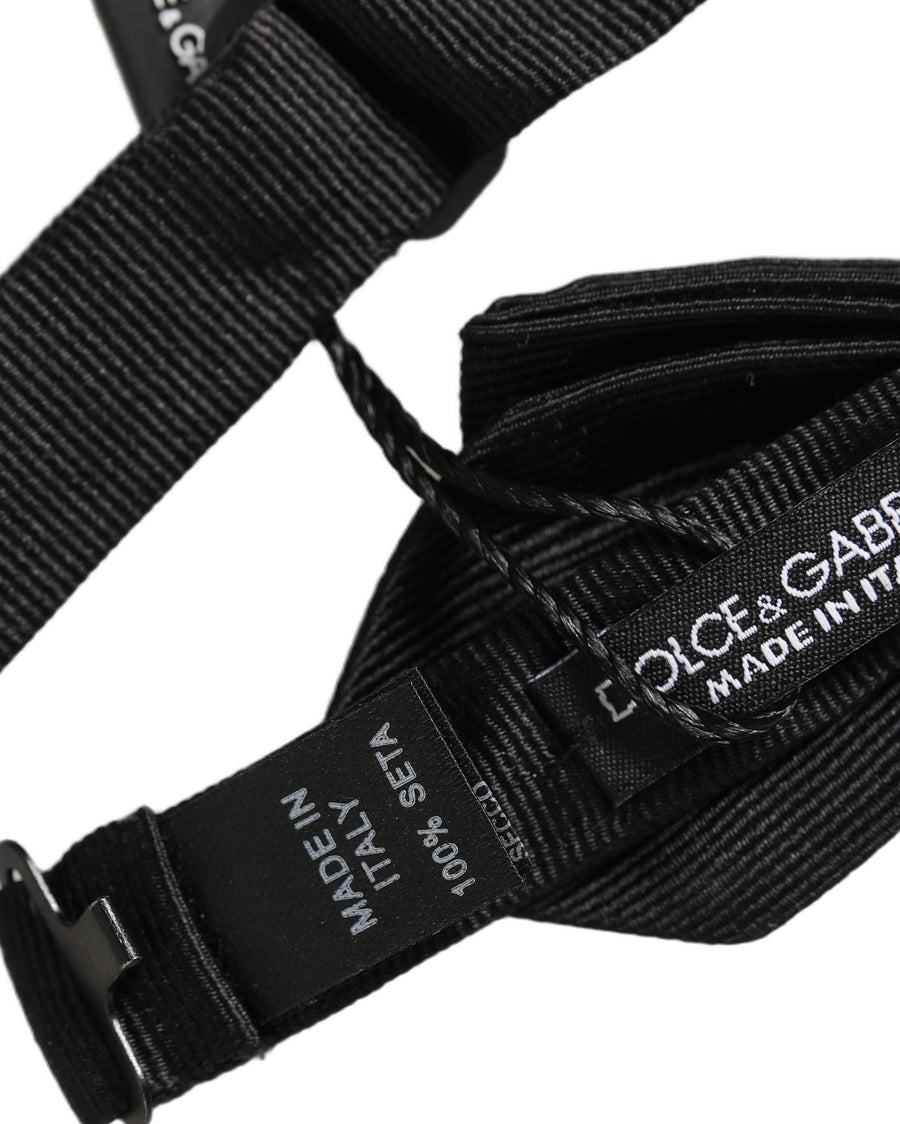 Dolce & Gabbana 100% Silk bow tie in black