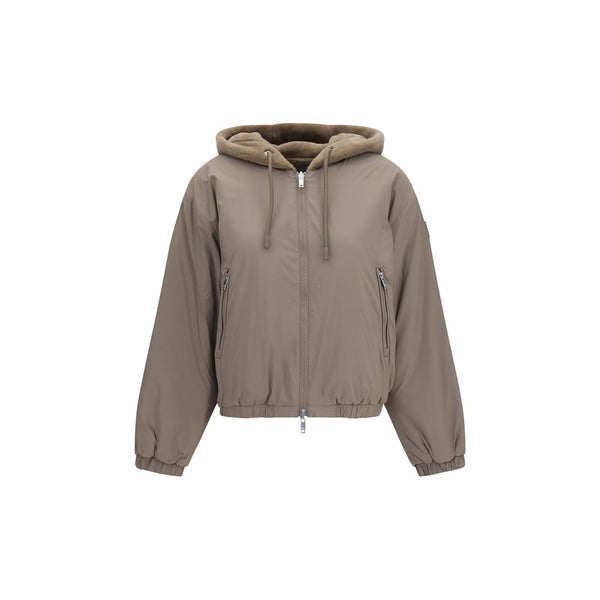 Moose Knuckles Outer: 100% Faux Fur jacket in brown