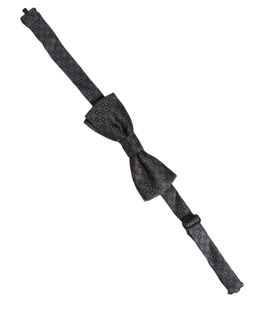 Dolce & Gabbana 100% Silk bow tie in gray