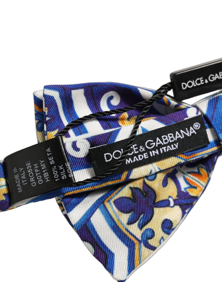 Dolce & Gabbana 100% Silk bow tie in multicolor