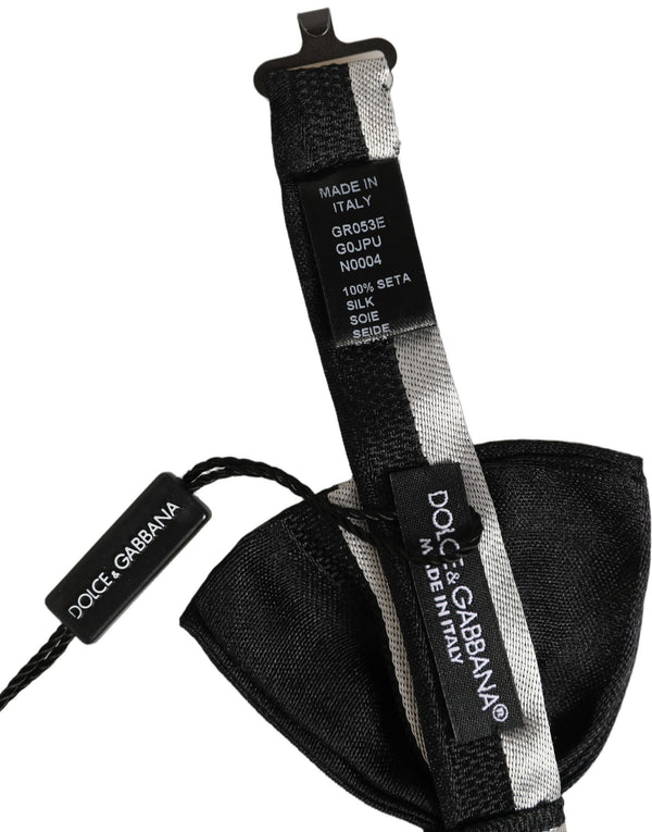 Dolce & Gabbana 100% Silk bow tie in black