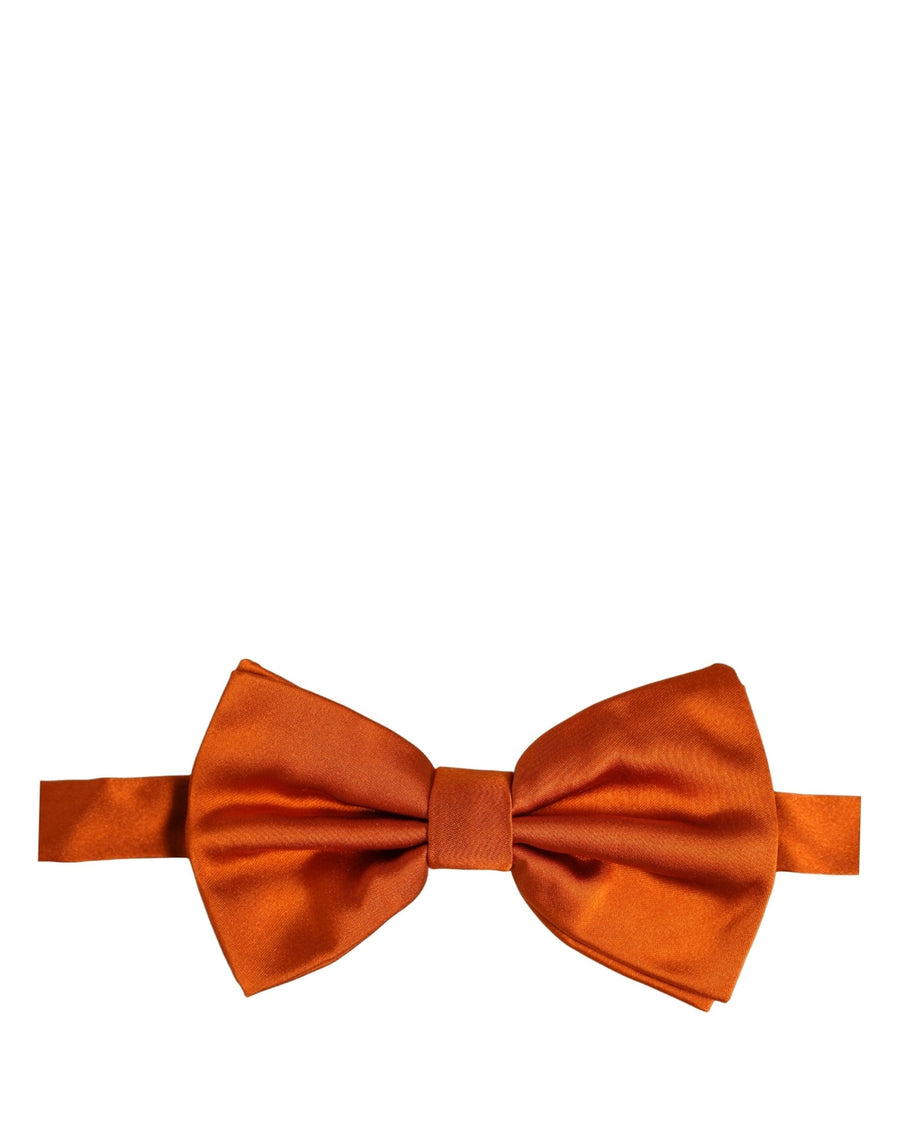 Dolce & Gabbana 100% Silk bow tie in orange