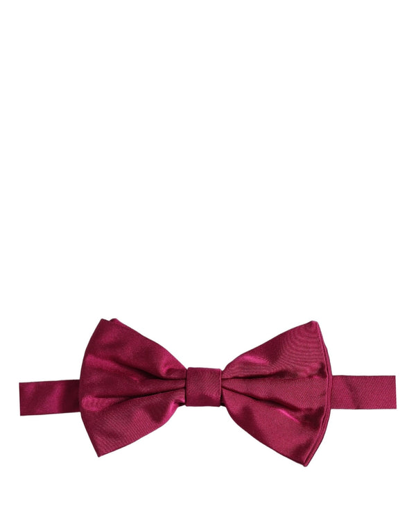 Dolce & Gabbana 100% Silk bow tie in burgundy