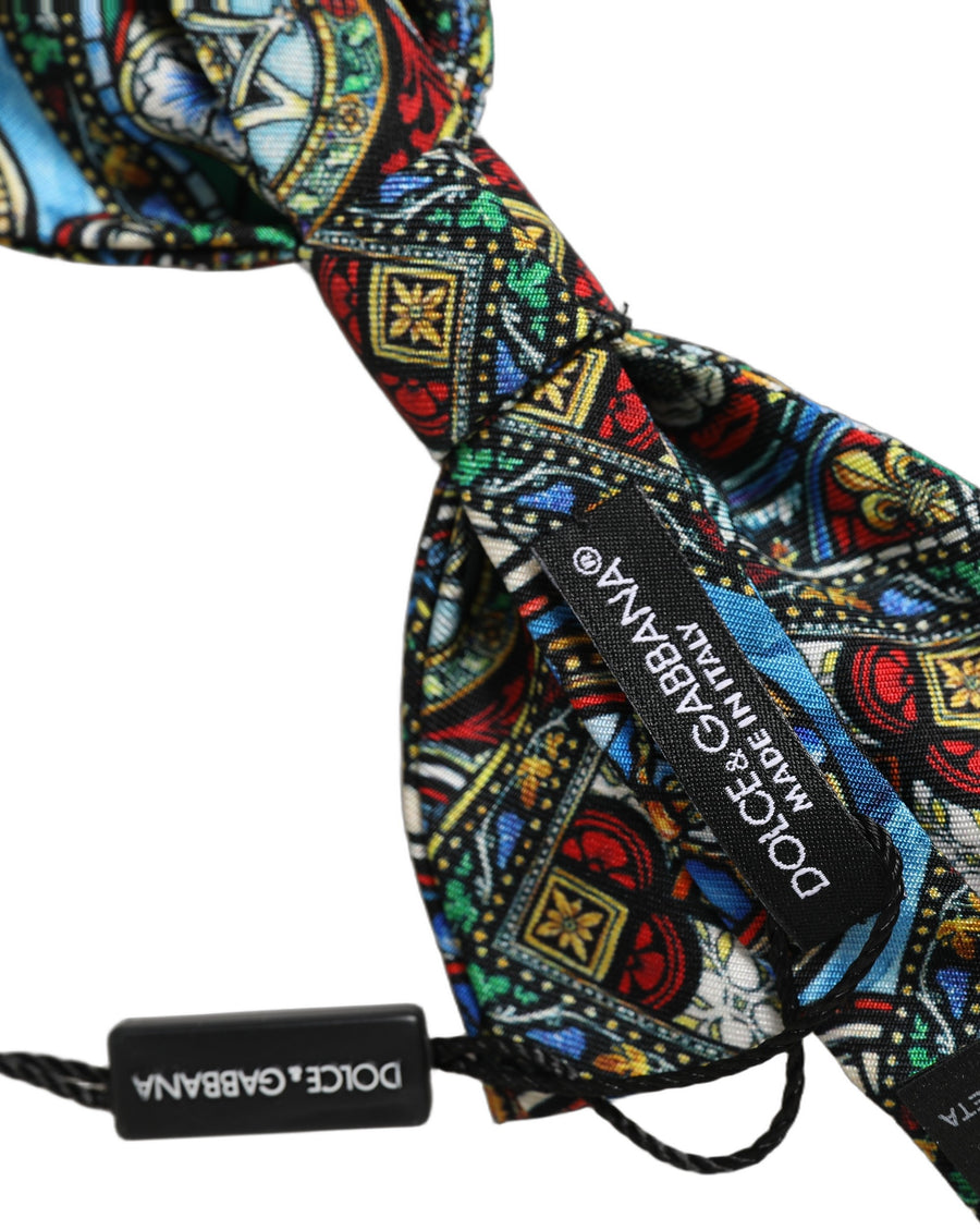 Dolce & Gabbana 100% Silk bow tie in multicolor