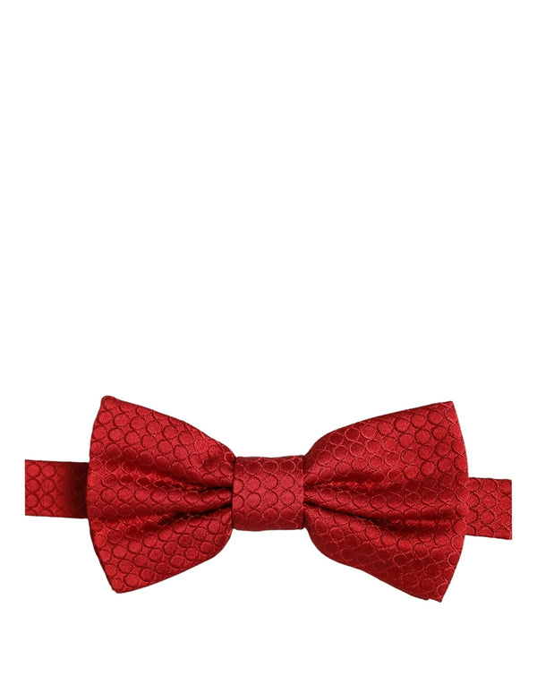 Dolce & Gabbana 100% Silk bow tie in red