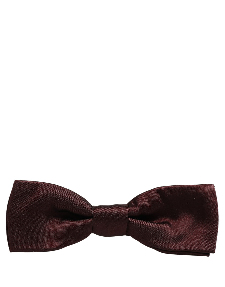 Dolce & Gabbana 100% Silk bow tie in brown