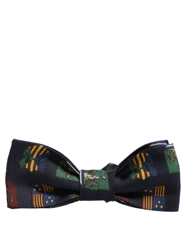 Dolce & Gabbana 100% Silk bow tie in navy