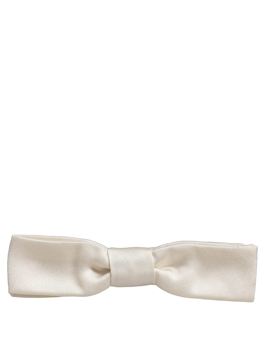 Dolce & Gabbana 100% Silk bow tie in white