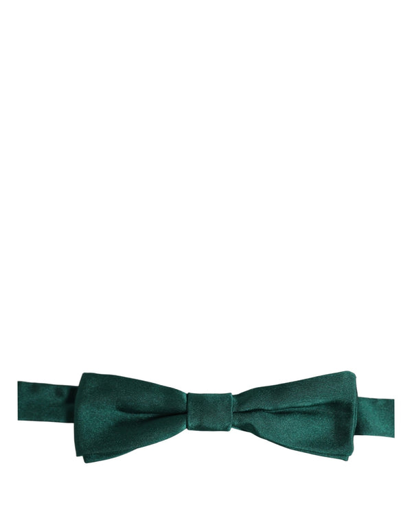 Dolce & Gabbana 100% Silk bow tie in green