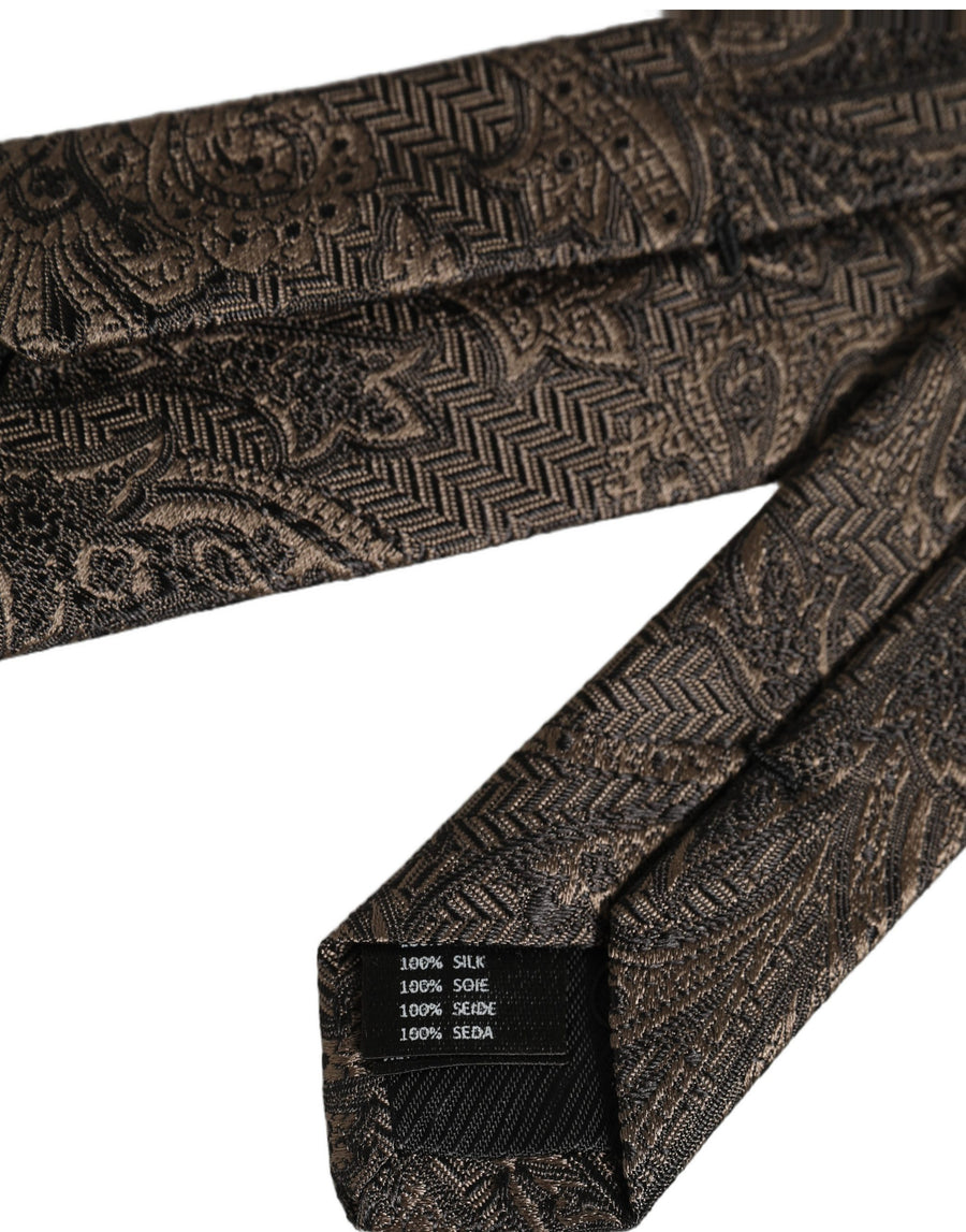 Dolce & Gabbana 100% Silk necktie in brown