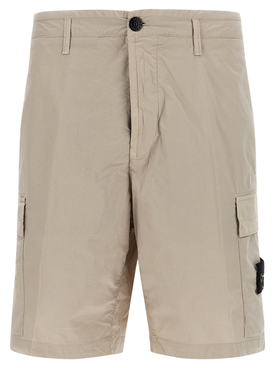 Stone Island 97% Cotton bermuda shorts in gray