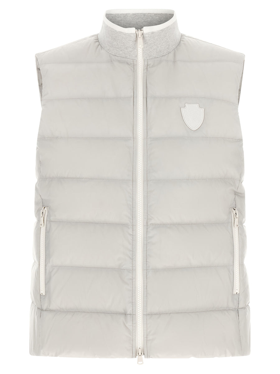 Brunello Cucinelli Technical nylon with matte finish vest in gray