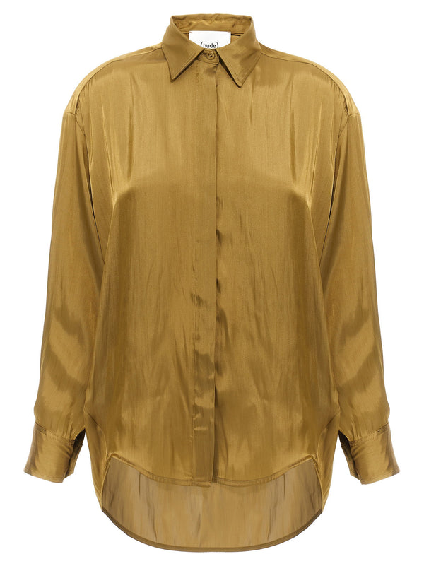 Nude shirt in gold