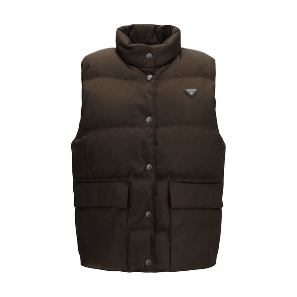 Brown Goose Down Sleeveless Jacket Clothing