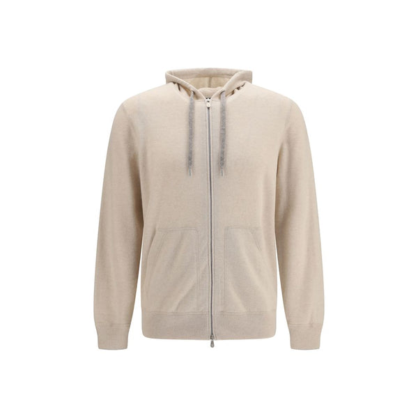 Brunello Cucinelli 100% Cashmere hoodie in beige