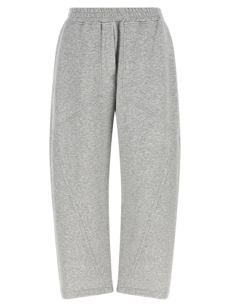 Gray Cotton Athletic Pants