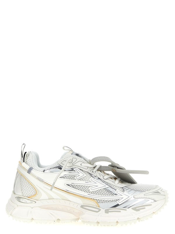 White Polyethylene Athletic Sneakers