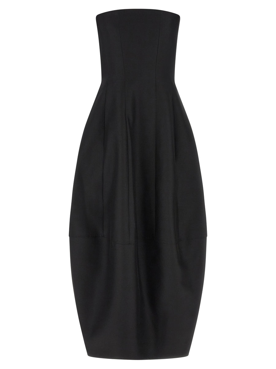 Black Wool Long Dress