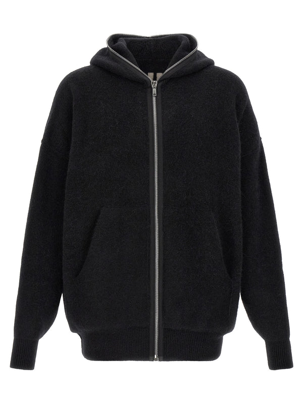 Black Marabou Sweatshirt Clothing