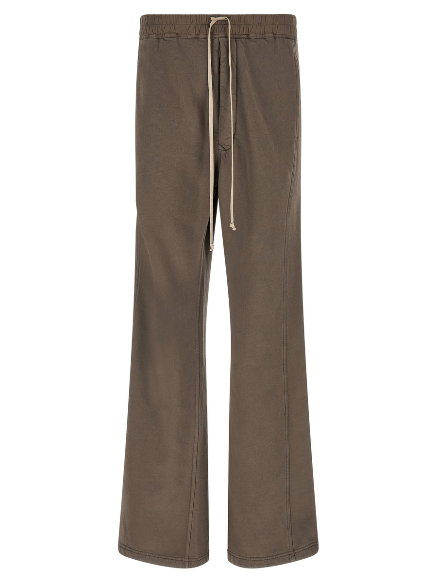 Gray Cotton Flared Pants