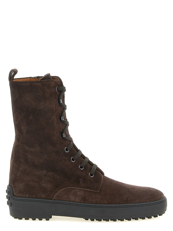Brown Calfskin Ankle Boots