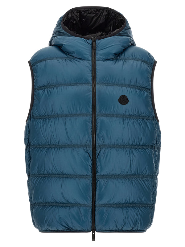 Blue Polyamide Full-Length Jacket Clothing