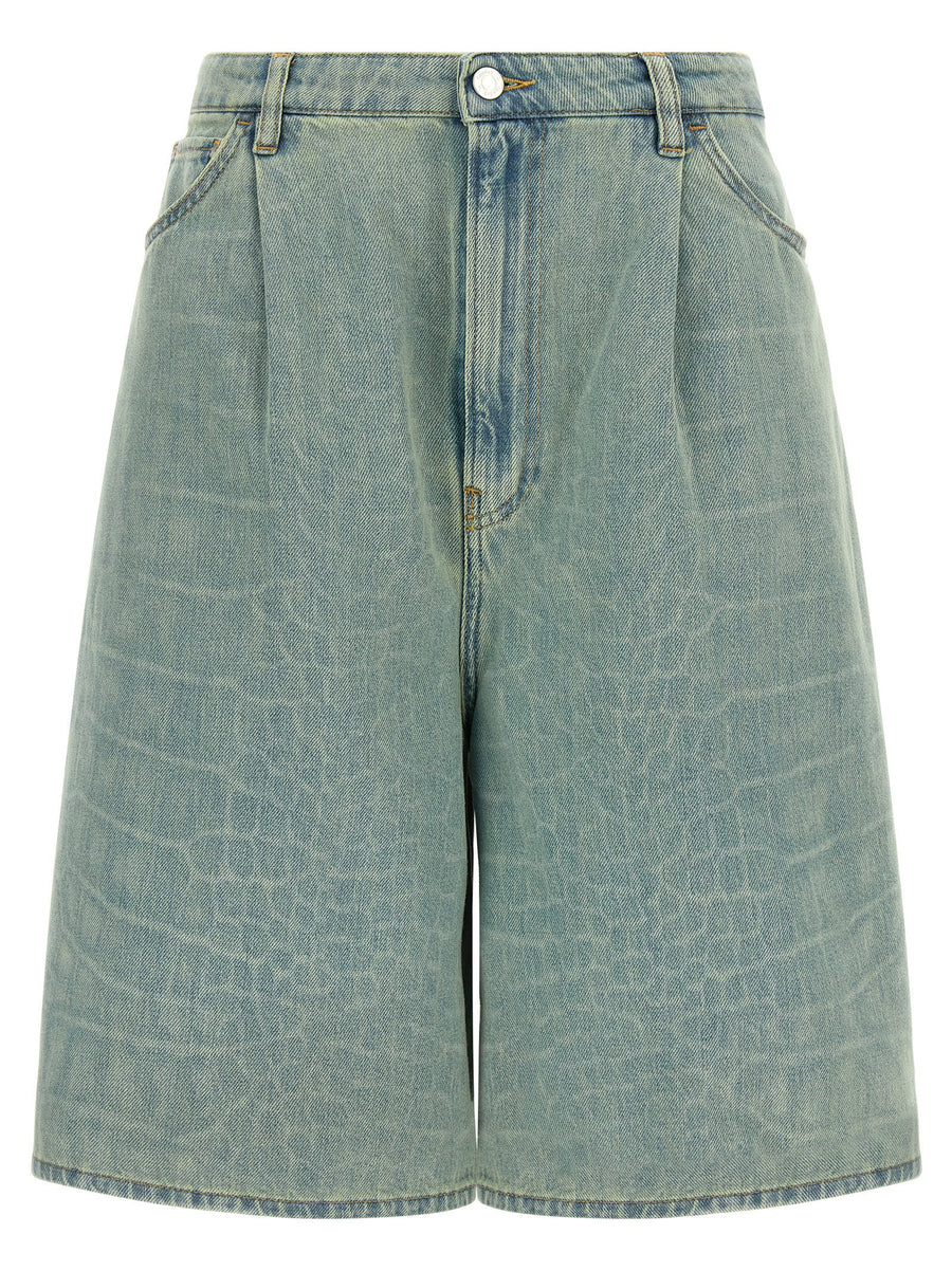 Nude Bermuda Shorts — Green