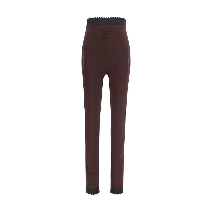 Purple Viscose Leggings Clothing