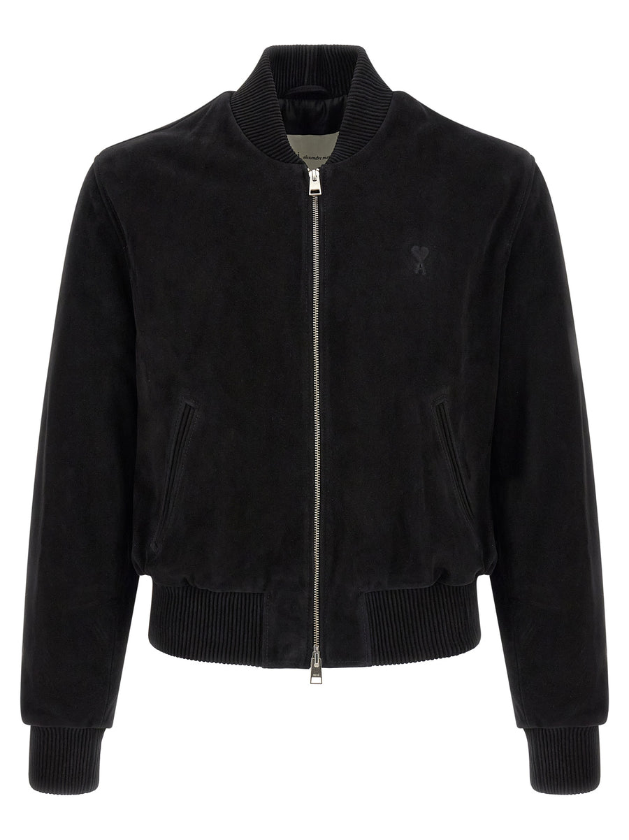 Black Goatskin Bomber Clothing