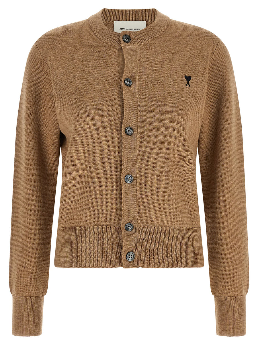 Beige Wool Cardigan Clothing