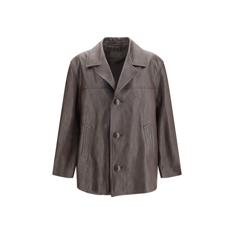 Black Wool Oves Aries Leather Jacket Clothing