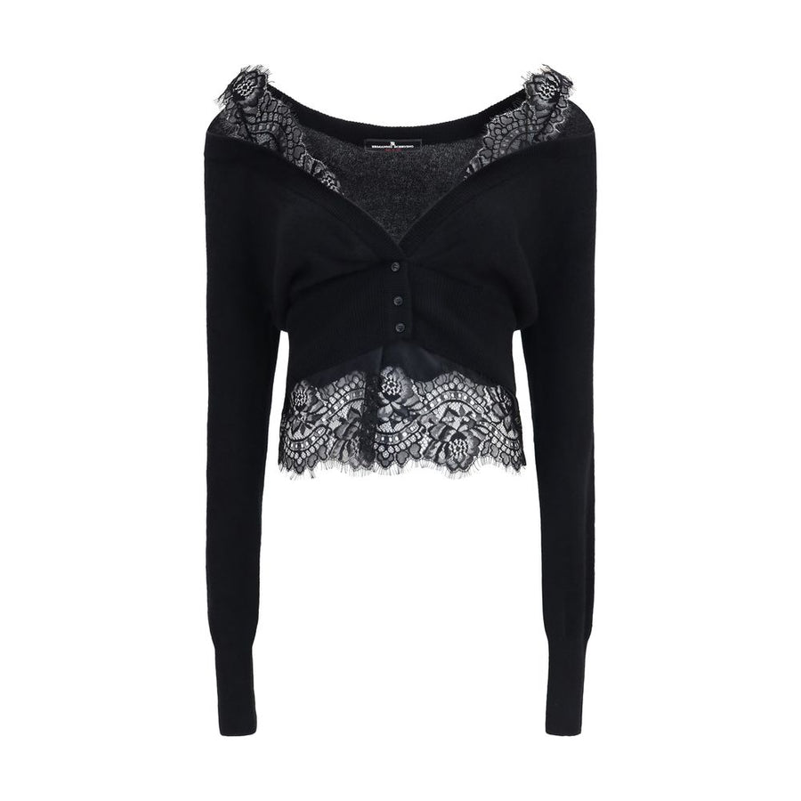 Black Cashmere Cardigan Clothing