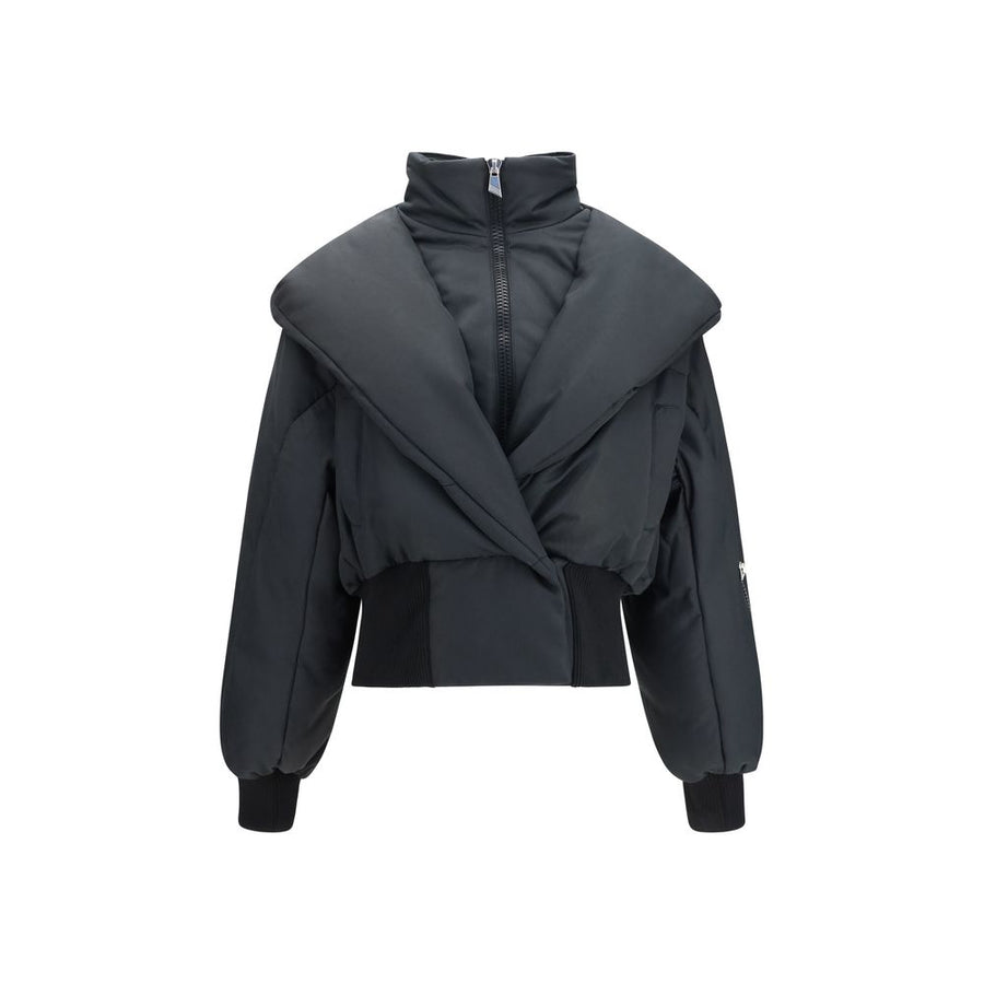 Black Cotton Full-Length Jacket Clothing